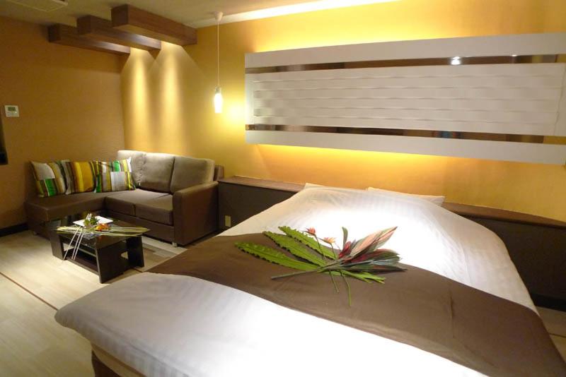Postel nebo postele na pokoji v ubytování Hotel GOLF Nirasaki (Adult Only)