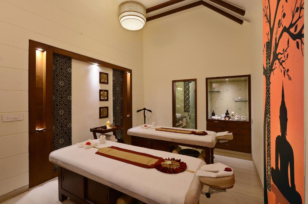 Lázně a/nebo wellness v ubytování Shri Radha Brij Vasundhara Resort & Spa