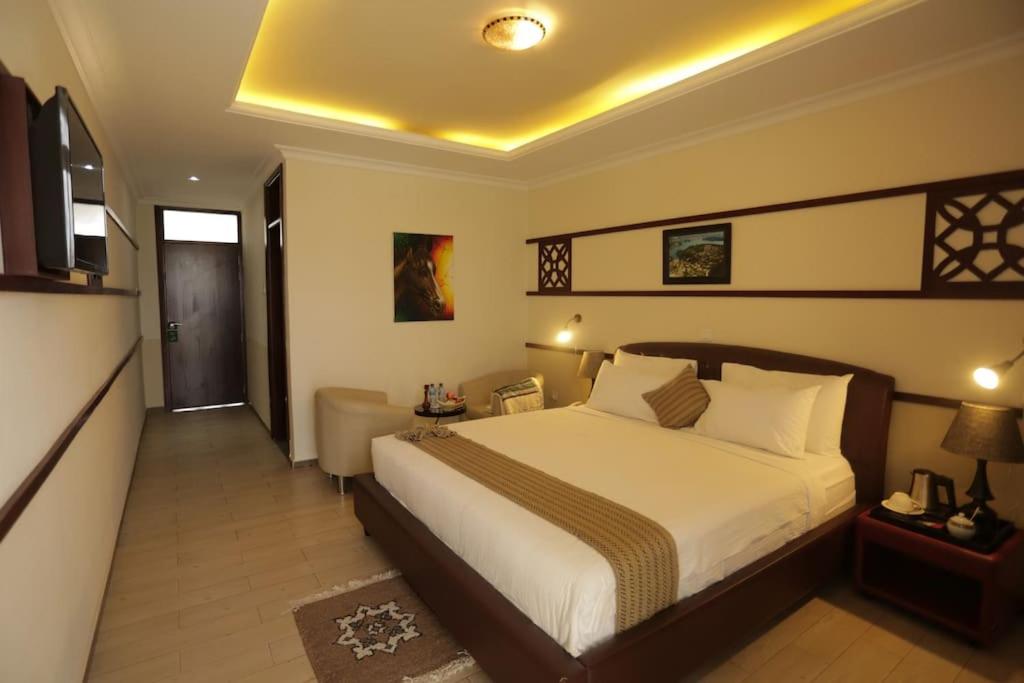 a bedroom with a large bed in a room at Hotel Celeste Ethiopia in Addis Ababa