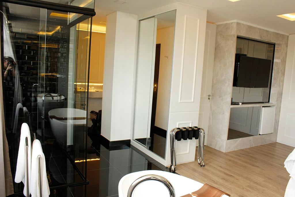 Kuchyň nebo kuchyňský kout v ubytování Blue Open Hotel