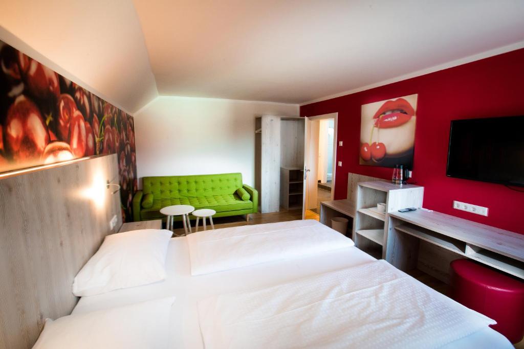 Postel nebo postele na pokoji v ubytování Wallner - Hotel & Wirt
