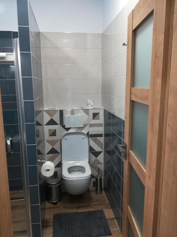 Koupelna v ubytování Apartmány U Holubů