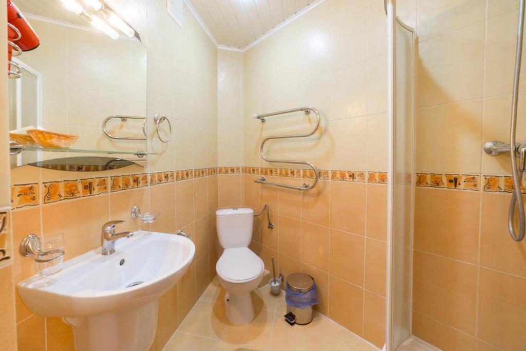 Koupelna v ubytování Hotel Premyer