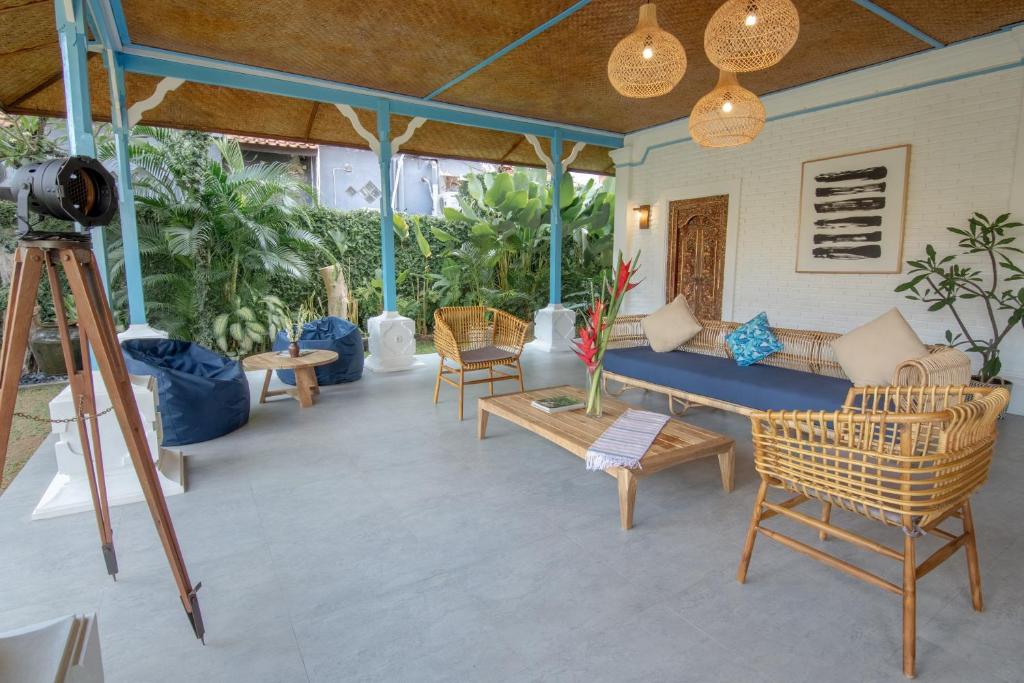 Posezení v ubytování Sanur House
