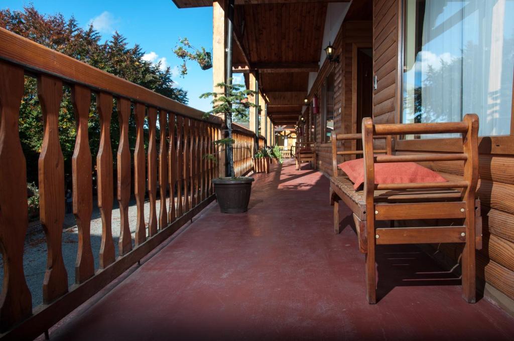 Rõdu või terrass majutusasutuses Apart Hotel Blumenau