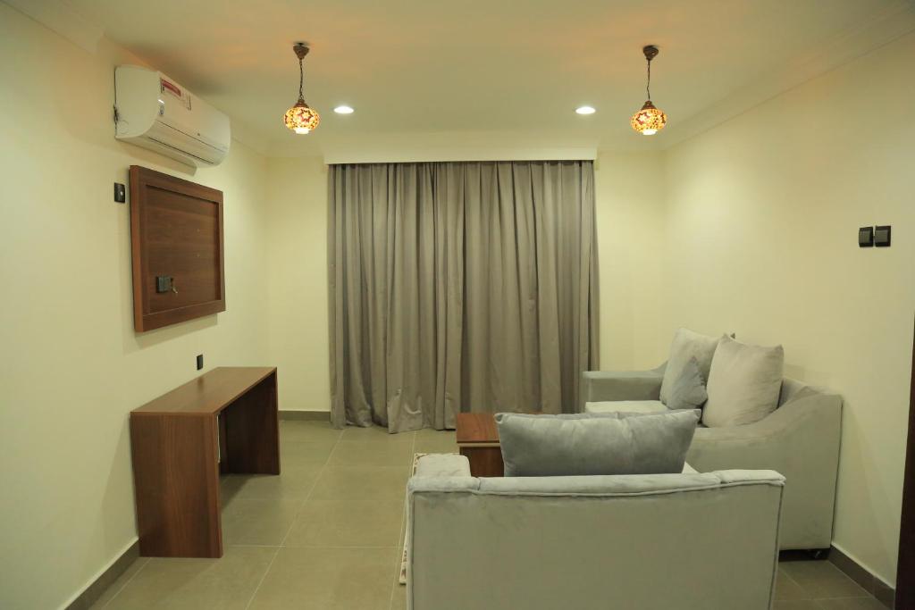 Posezení v ubytování MY HOTEL Nizwa Residence Hotel Apartments نزوى ريزيدنس للشقق الفندقيه