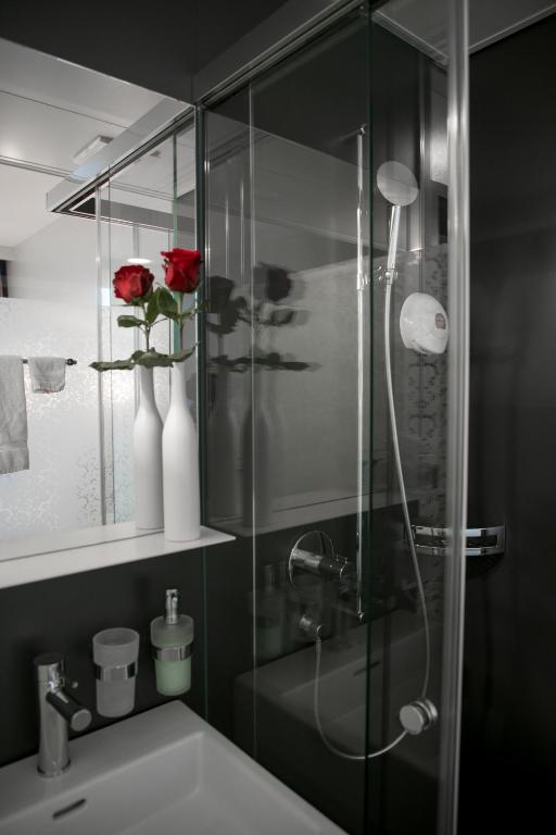 Koupelna v ubytování Hotel Metropol