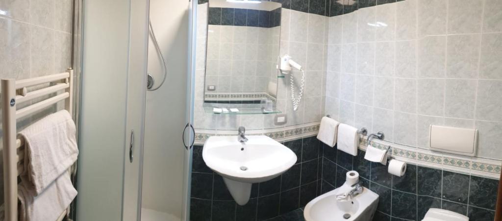 Koupelna v ubytování Hotel Altieri