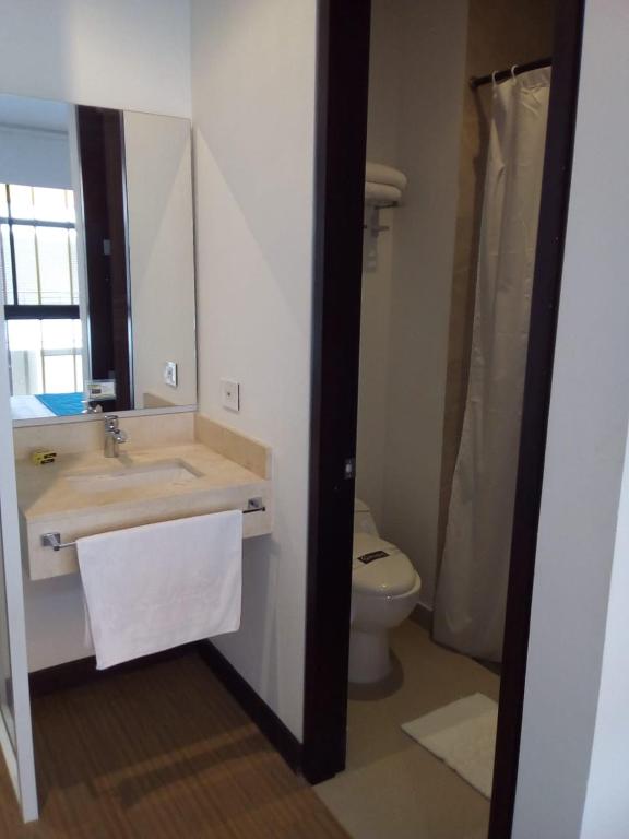 Koupelna v ubytování Suite Sumapaz Hotel