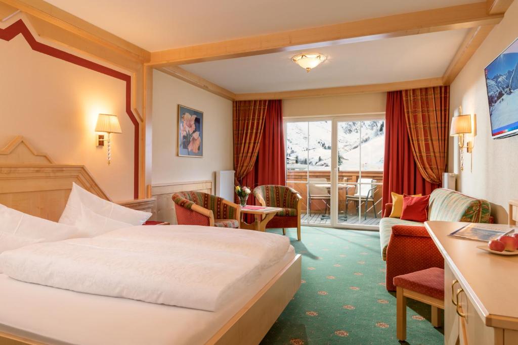 Postel nebo postele na pokoji v ubytování Hotel Venter Bergwelt