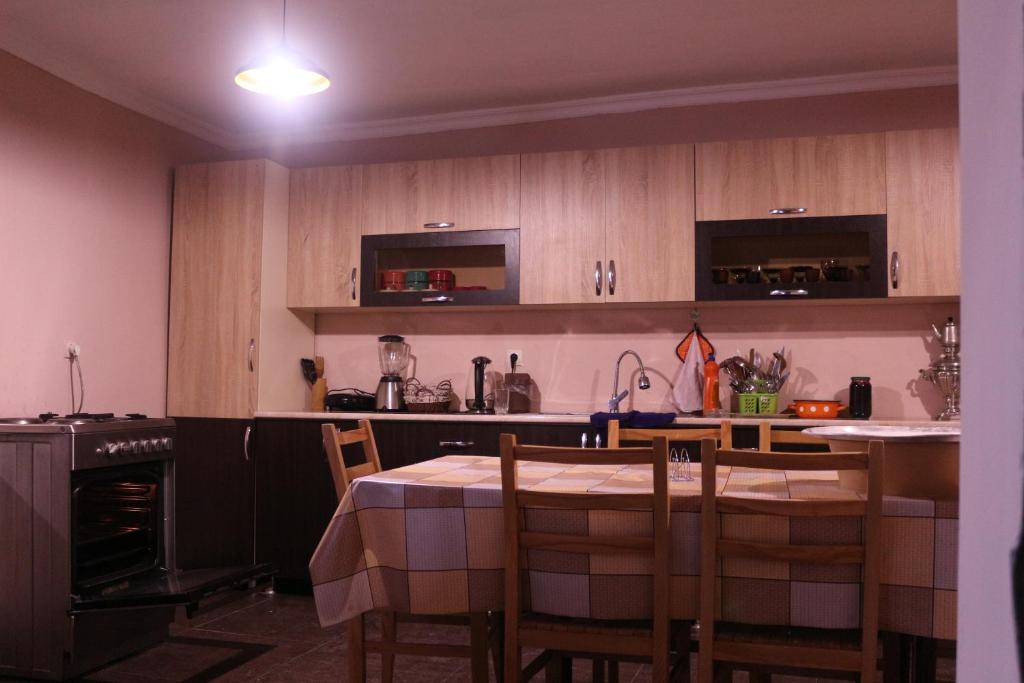 Kuchyň nebo kuchyňský kout v ubytování Inga Jafaridze Guesthouse Pele