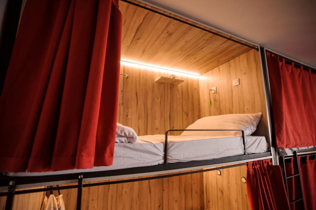 Кровать или кровати в номере Riders House New Gudauri