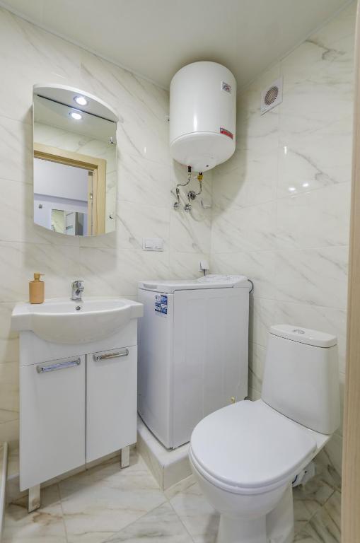 Koupelna v ubytování Home Inn
