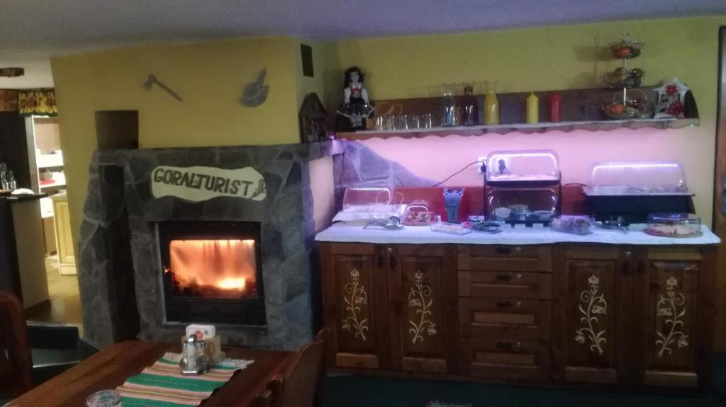 Kuchyň nebo kuchyňský kout v ubytování Goralturist