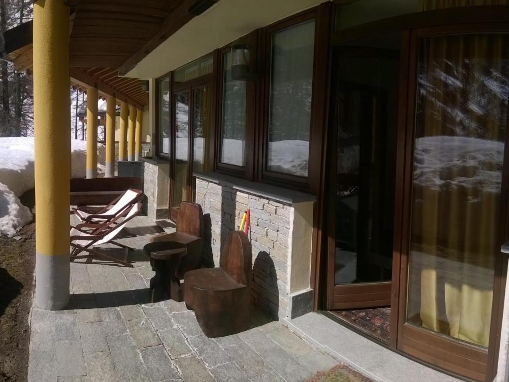 Posezení v ubytování Residence Dei Walser