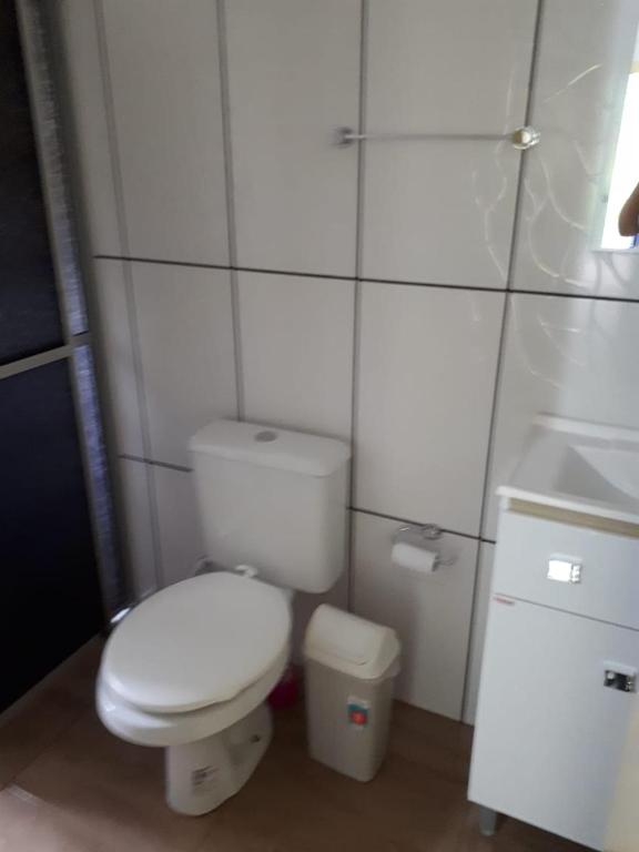 Koupelna v ubytování Chalé da Tranquilidade