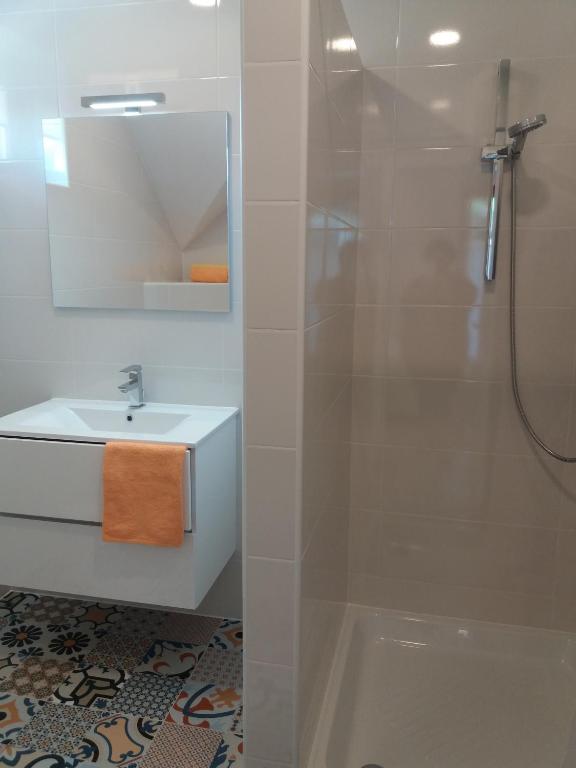 Koupelna v ubytování APARTMA BREMEC-STUDIO
