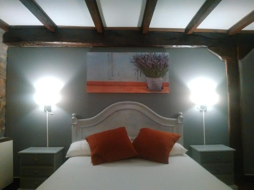 Cama o camas de una habitación en Casa Rural Haitzetxea