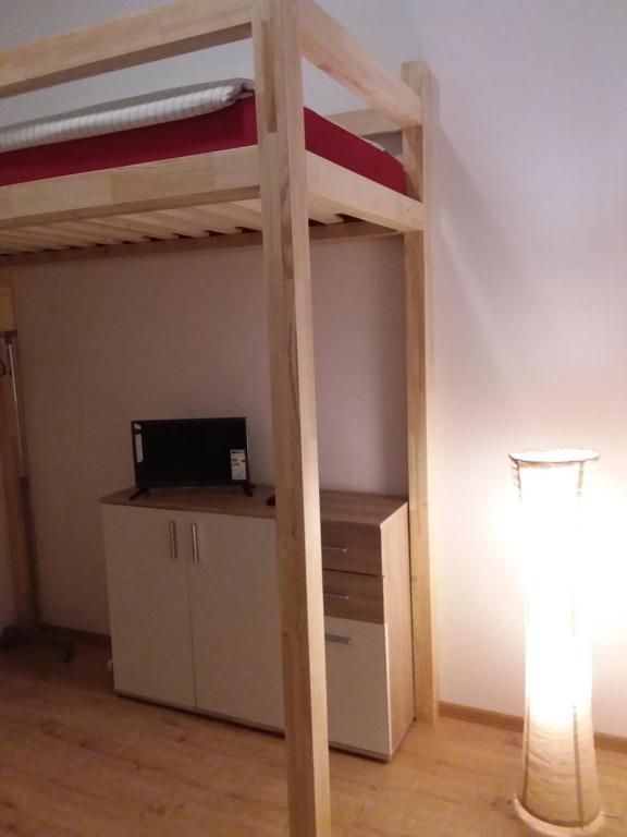 Kuchyň nebo kuchyňský kout v ubytování Living in the Box