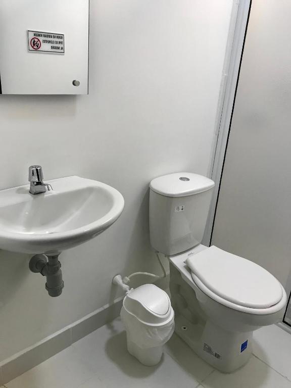 Koupelna v ubytování Hotel Puerto Azul