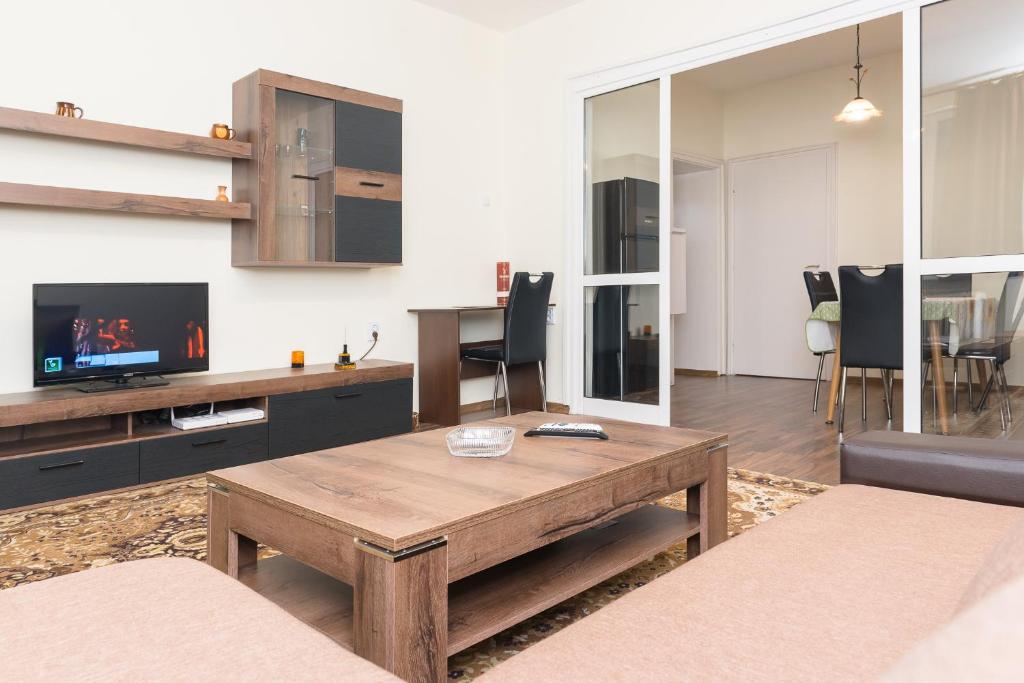 Kuchyň nebo kuchyňský kout v ubytování Central Academic Apartment Sofia