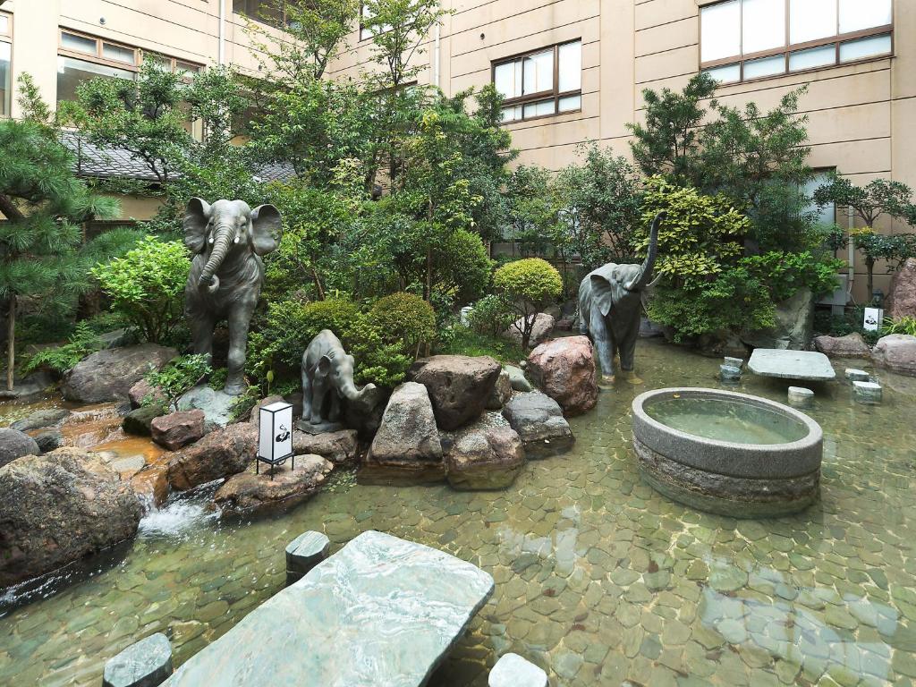 Zahrada ubytování Awara Onsen hot spring Koubou Gurabaatei