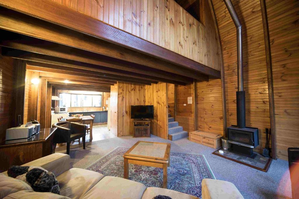 Posezení v ubytování Springbrook Mountain Chalets