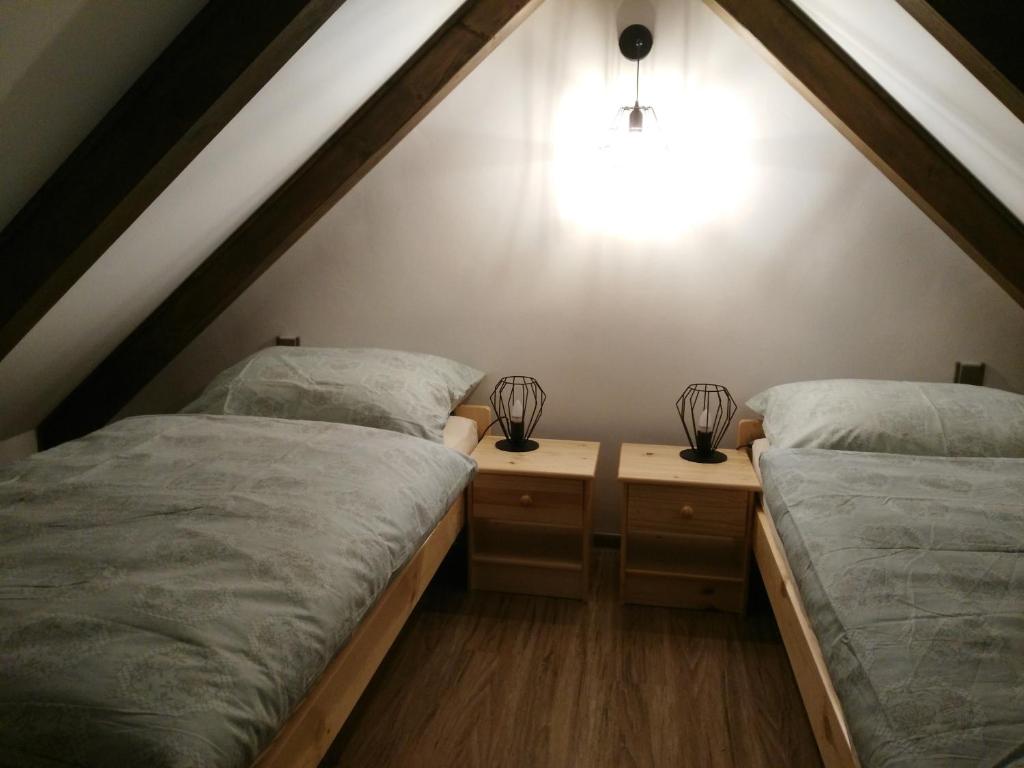Postel nebo postele na pokoji v ubytování Apartmán Barborka 05