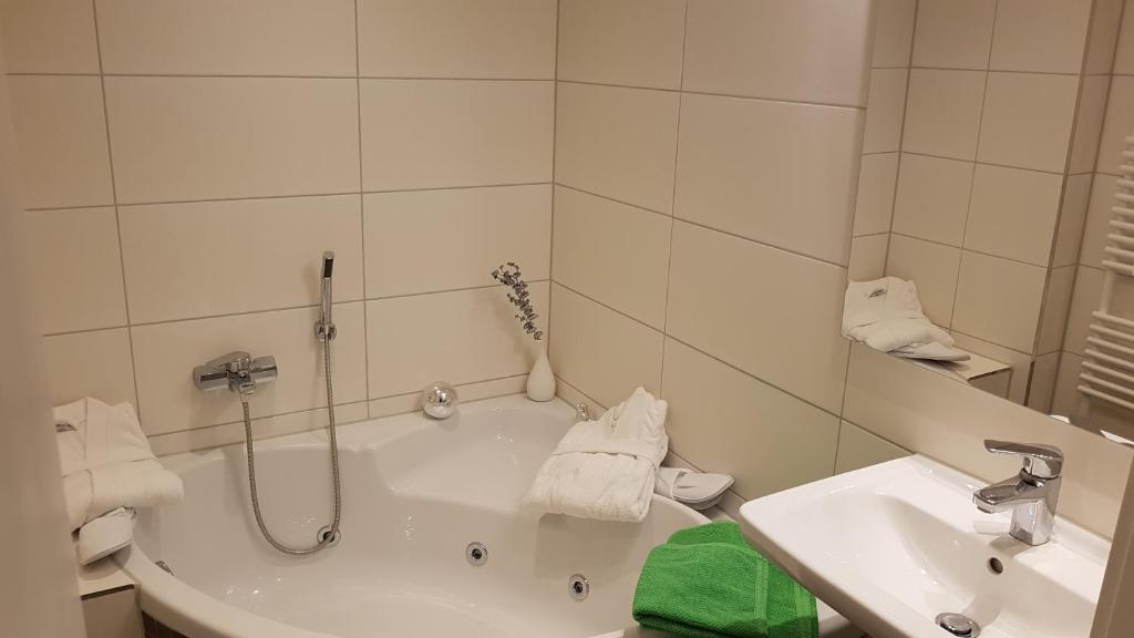 Koupelna v ubytování Pension Hoefti