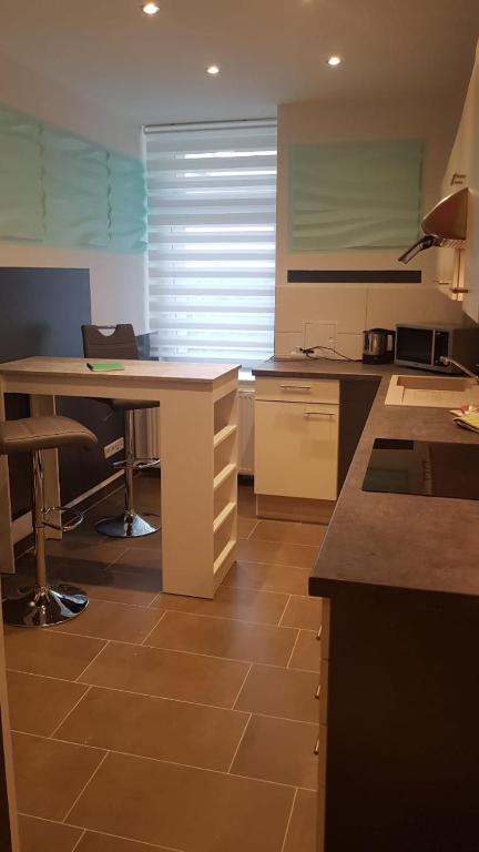 Kuchyň nebo kuchyňský kout v ubytování Pension Hoefti