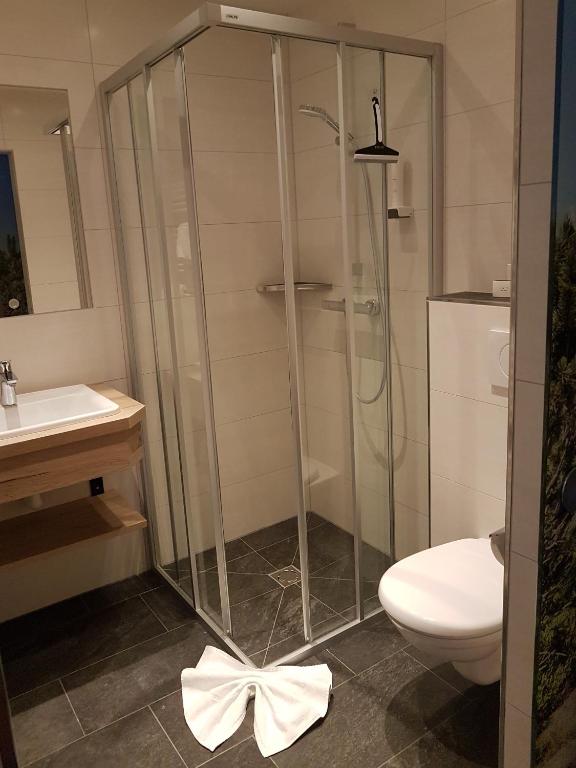 A bathroom at Hotel Pariente