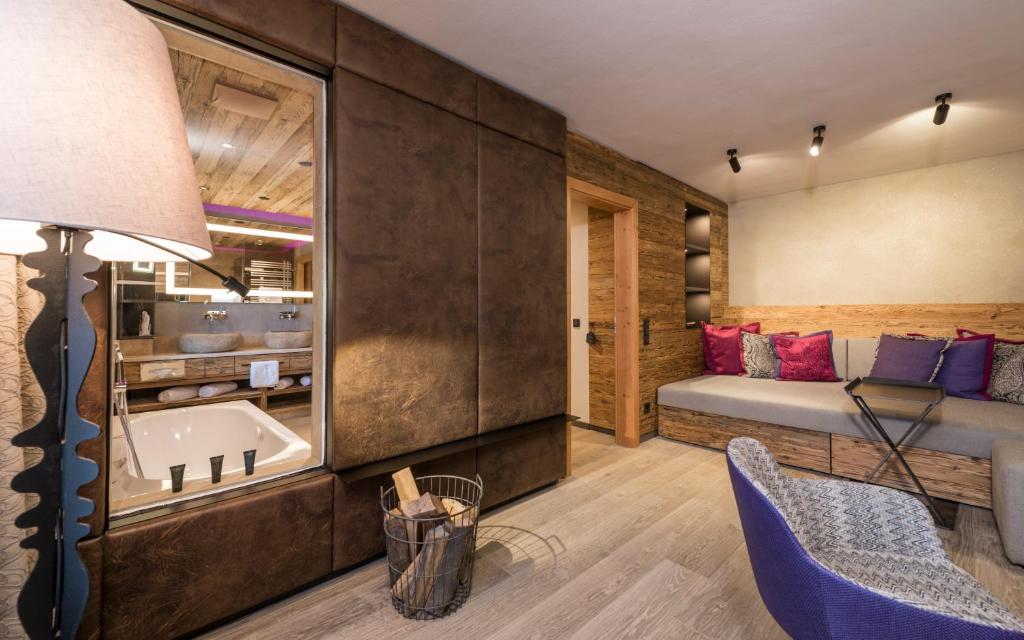 A seating area at eva,VILLAGE