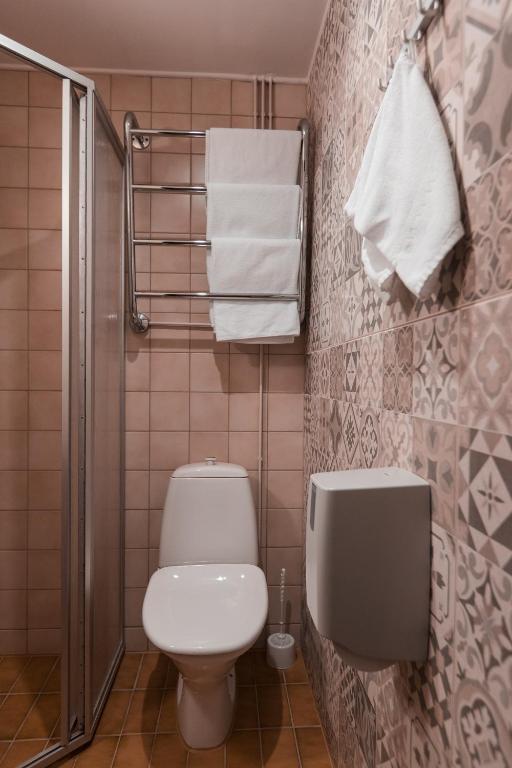 Koupelna v ubytování Hotel Aakenus