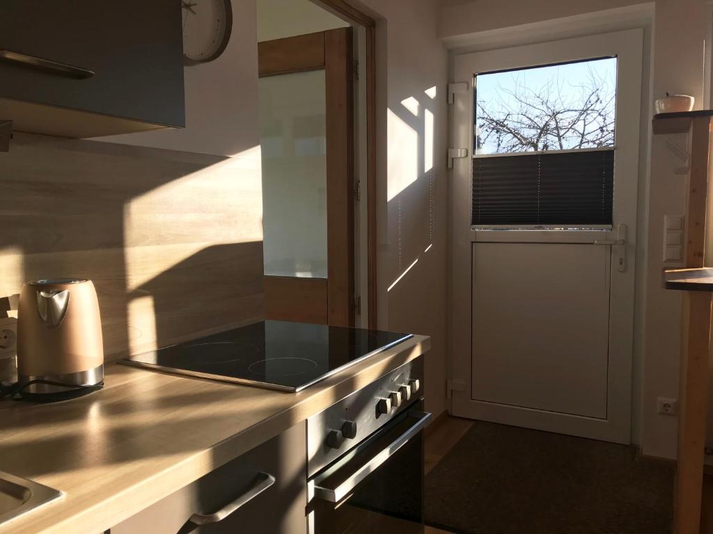 Kuchyň nebo kuchyňský kout v ubytování Ferienwohnung Mountaintop