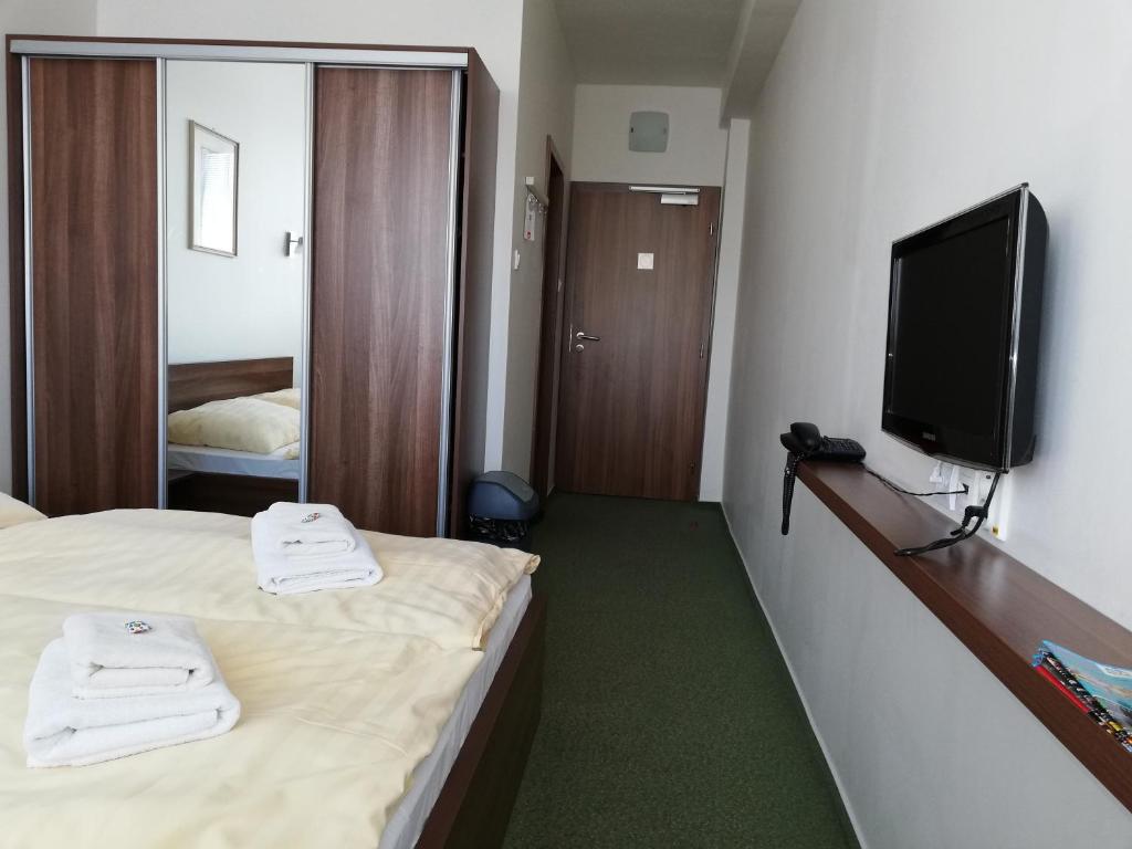 TV a/nebo společenská místnost v ubytování Hotel Klar