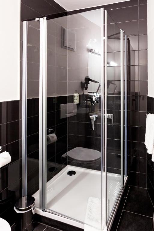 Koupelna v ubytování Hotel Anna