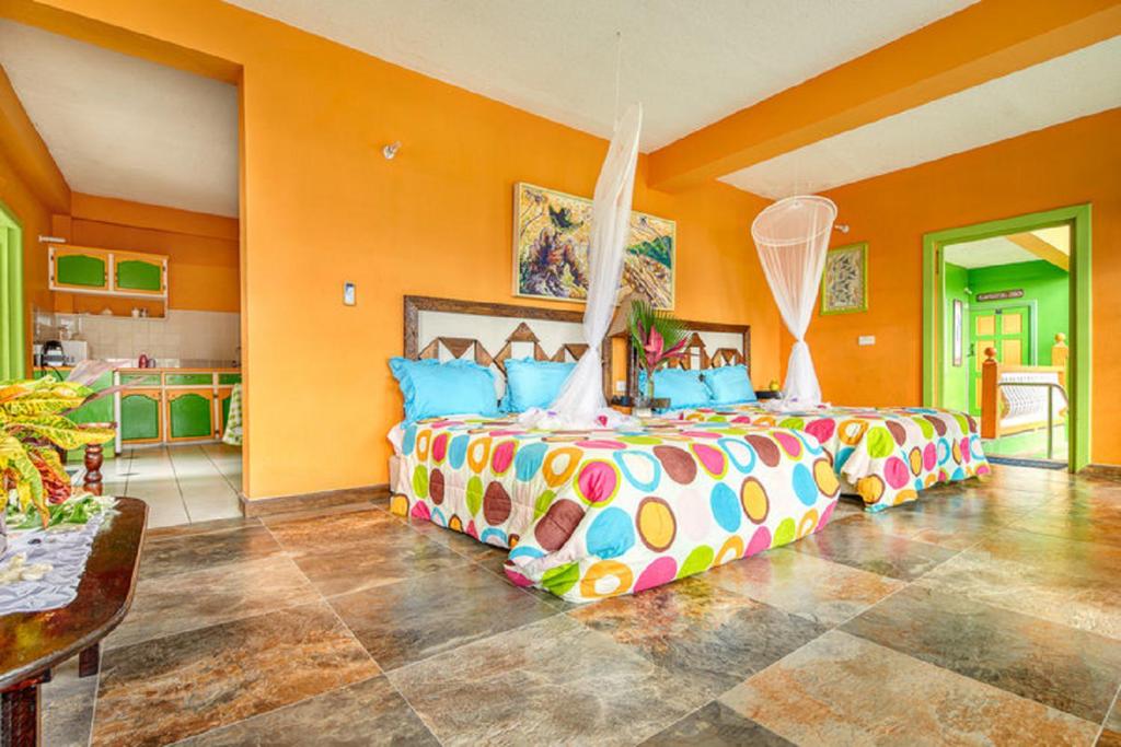 Posezení v ubytování Villa Des Pitons