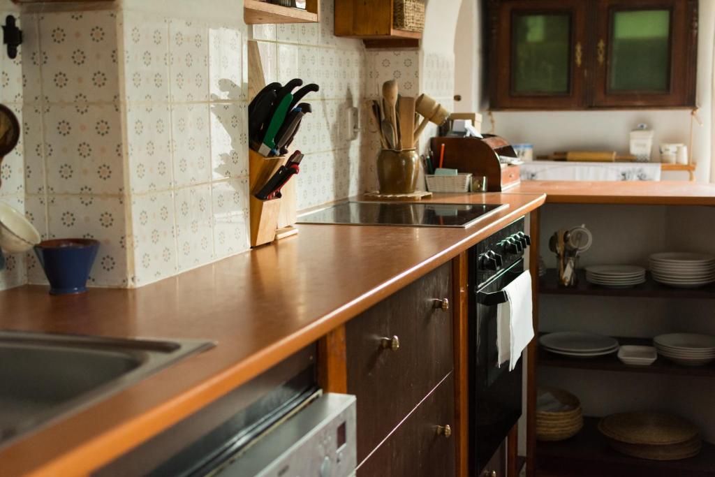 Kuchyň nebo kuchyňský kout v ubytování Holiday Home Usedlost Nový Svět