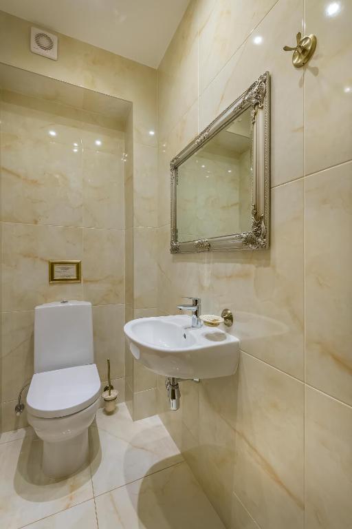 Koupelna v ubytování Kesminta Apartments