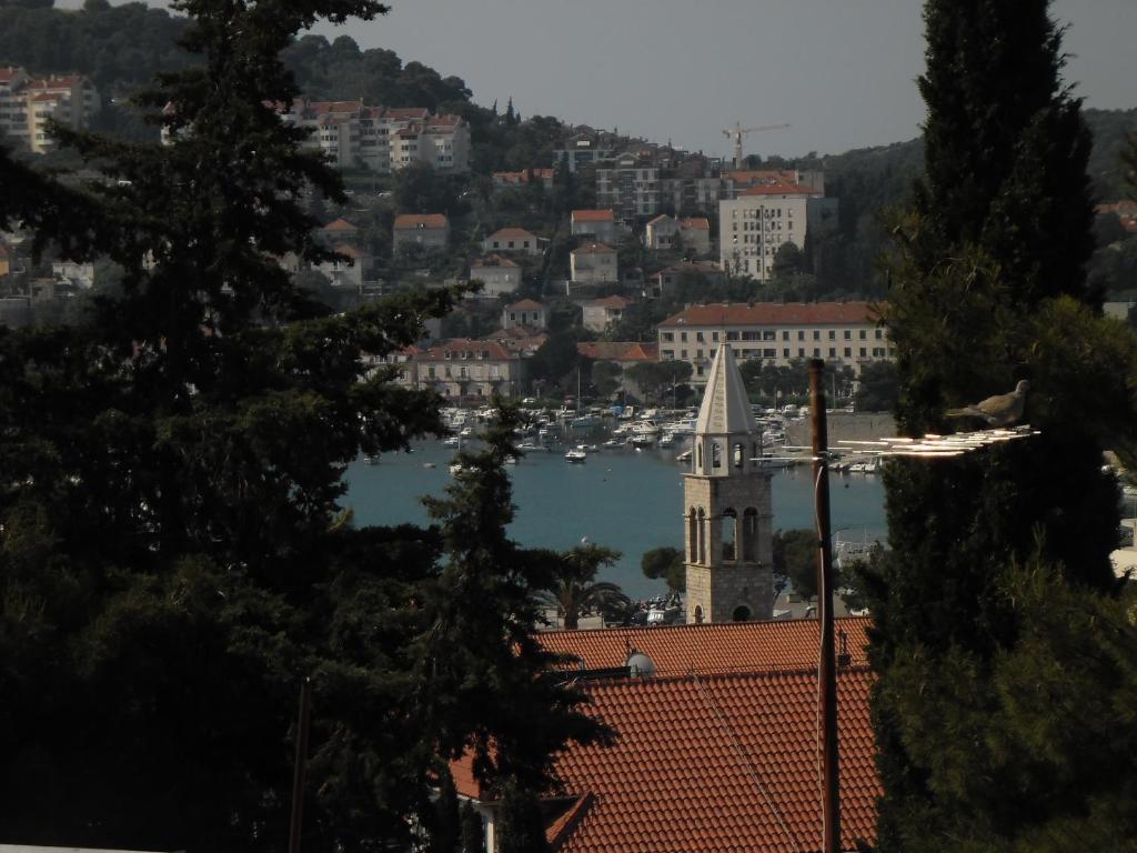 a view of a city with a body of water at Apartments Grebović in Dubrovnik