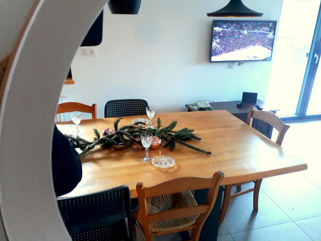 TV a/nebo společenská místnost v ubytování Apartments ALPA VITA