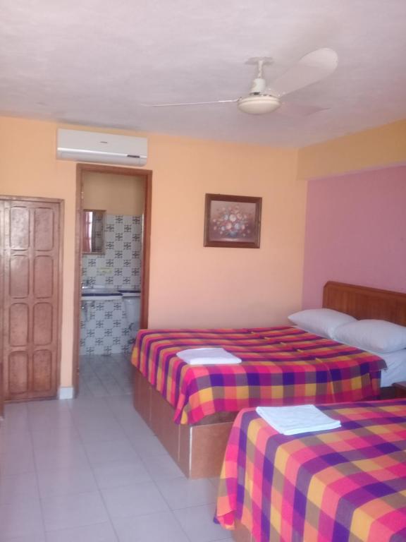 Postel nebo postele na pokoji v ubytování Hotel Progreso