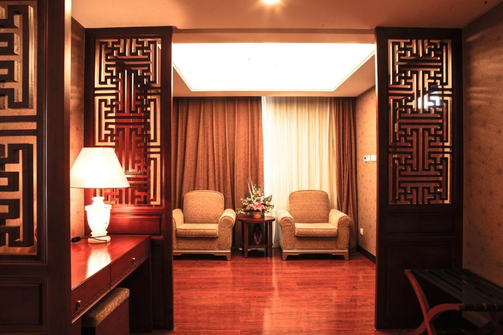 Posezení v ubytování Inner Mongolia Grand Hotel