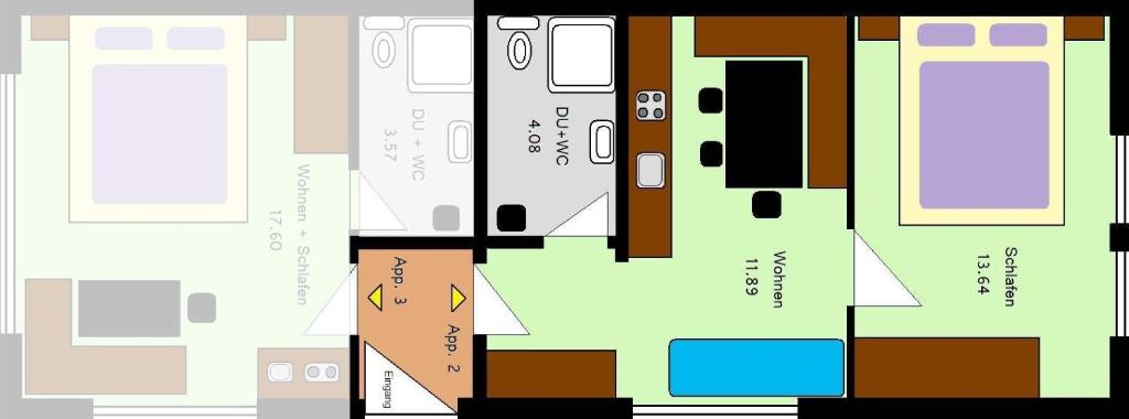 Půdorys ubytování Appartements Burtscher