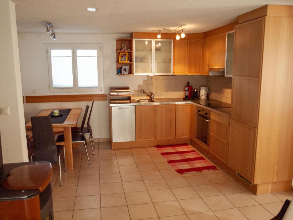 Kuchyň nebo kuchyňský kout v ubytování Chalet Fletschhorn