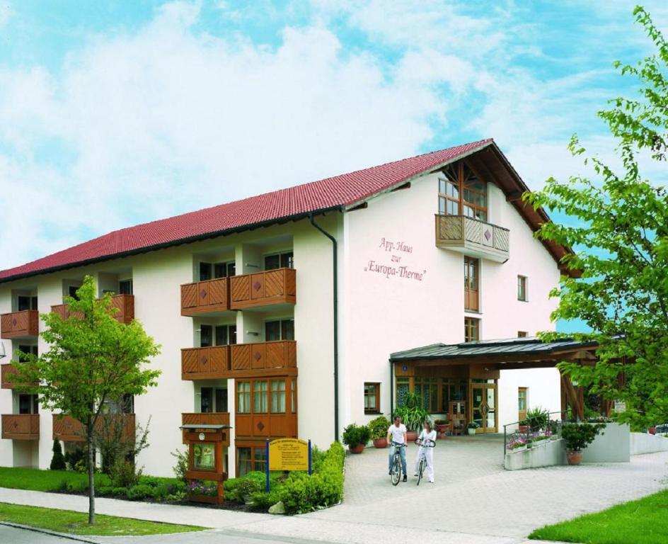a rendering of the front of the hotel at App.-Haus zur Europa-Therme in Bad Füssing