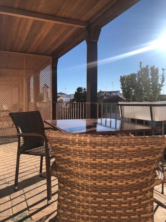 Balkón nebo terasa v ubytování Hotel La Muralla