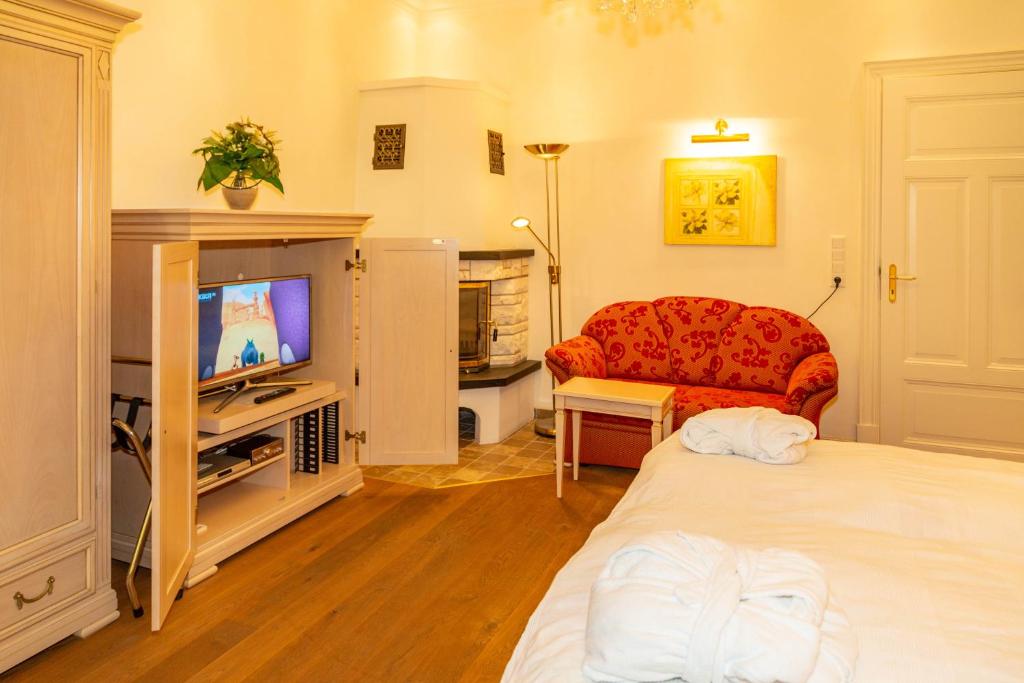 TV a/nebo společenská místnost v ubytování Apartments Wald-Residenz Bansin