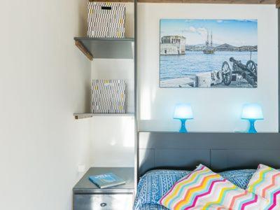 Łóżko lub łóżka w pokoju w obiekcie Loft Vista Mare Elba