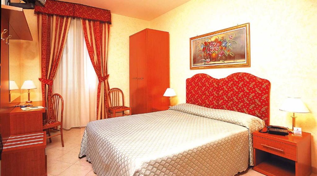 Cama o camas de una habitación en Hotel Stromboli